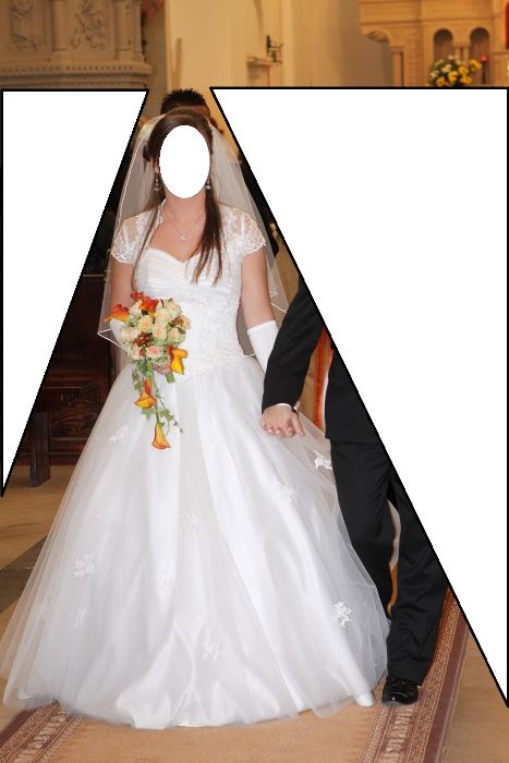 Suknia ślubna rozmiar 36/38 biała z kamyczkami Swarovskiego + GRATISY