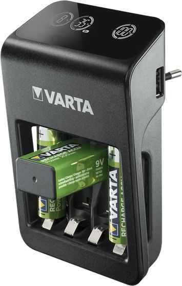 Varta 57687 Ładowarka do akumulatorów AAA AA C D 9V USB + akumulatorki