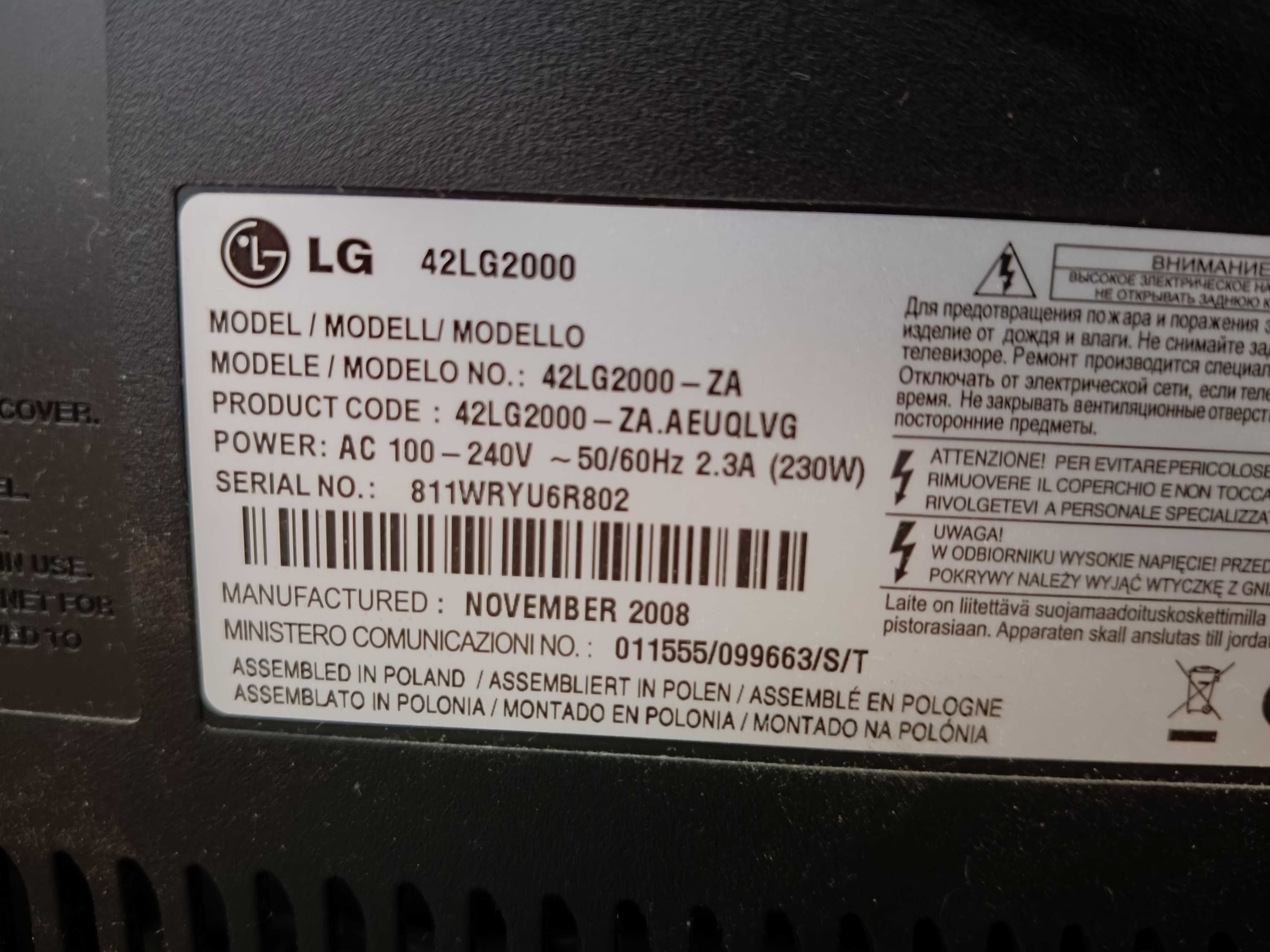Telewizor LG 42 cale