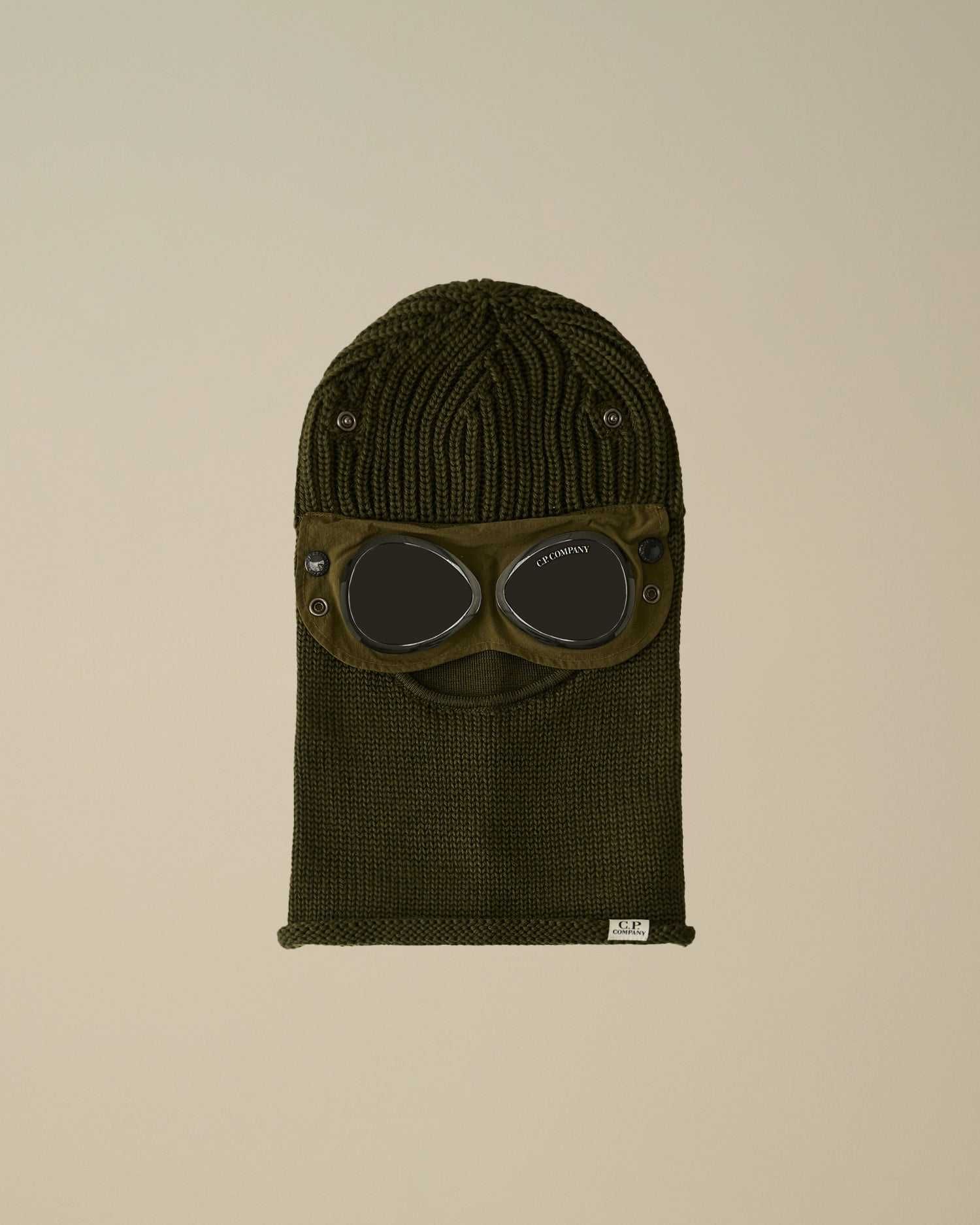 Балаклава C.P. Company Extra Fine Merino Wool Goggle Balaclava Ivy Gre