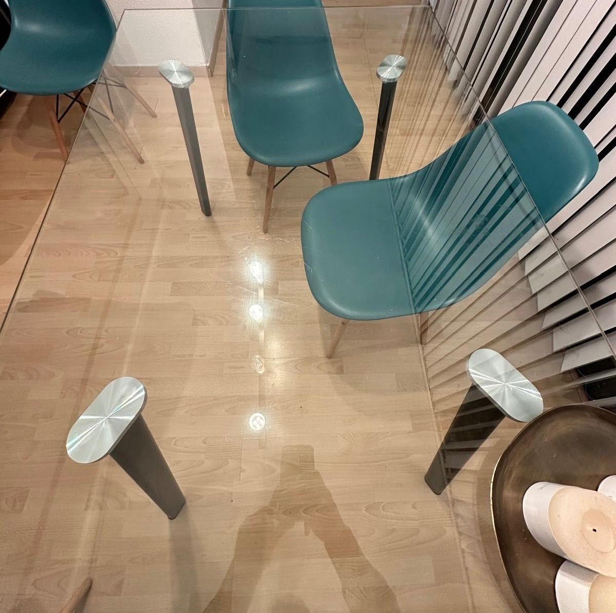 Mesa de jantar com vidro