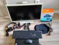 Komputer Stacjonarny Lenovo+Monitor+Myszka+Słuchawki+Głośniki+Kamerka