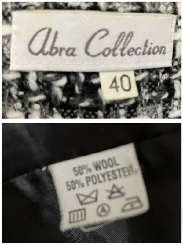 Marynarka damska z wełną Abra Collection - rozmiar 40