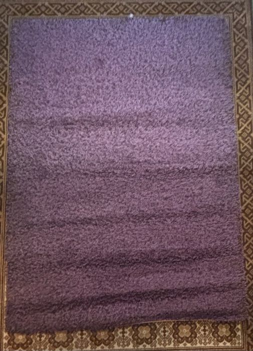 Fioletowy dywan super shaggy 160x230 używany wyprany