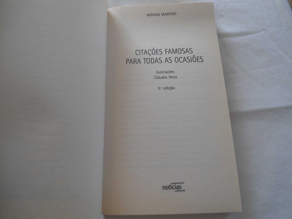 Citações Famosas para todas as ocasiões de Miriam Martins