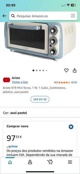 Forno Ariete Vintage creme  - tb pensado  p/pizzas 28cm