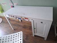 Biurko lite drewno drewniane Hemnes szafka szuflada