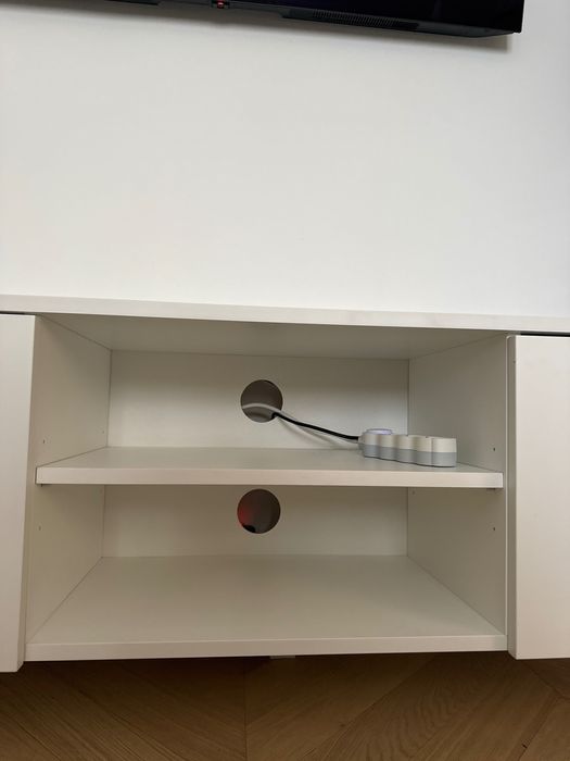 Szafka RTV pod TV komoda biała szuflady