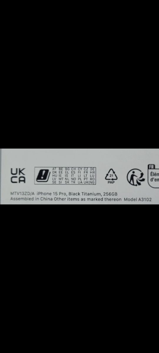 Nowy iphone 15 pro black titanium 256gb