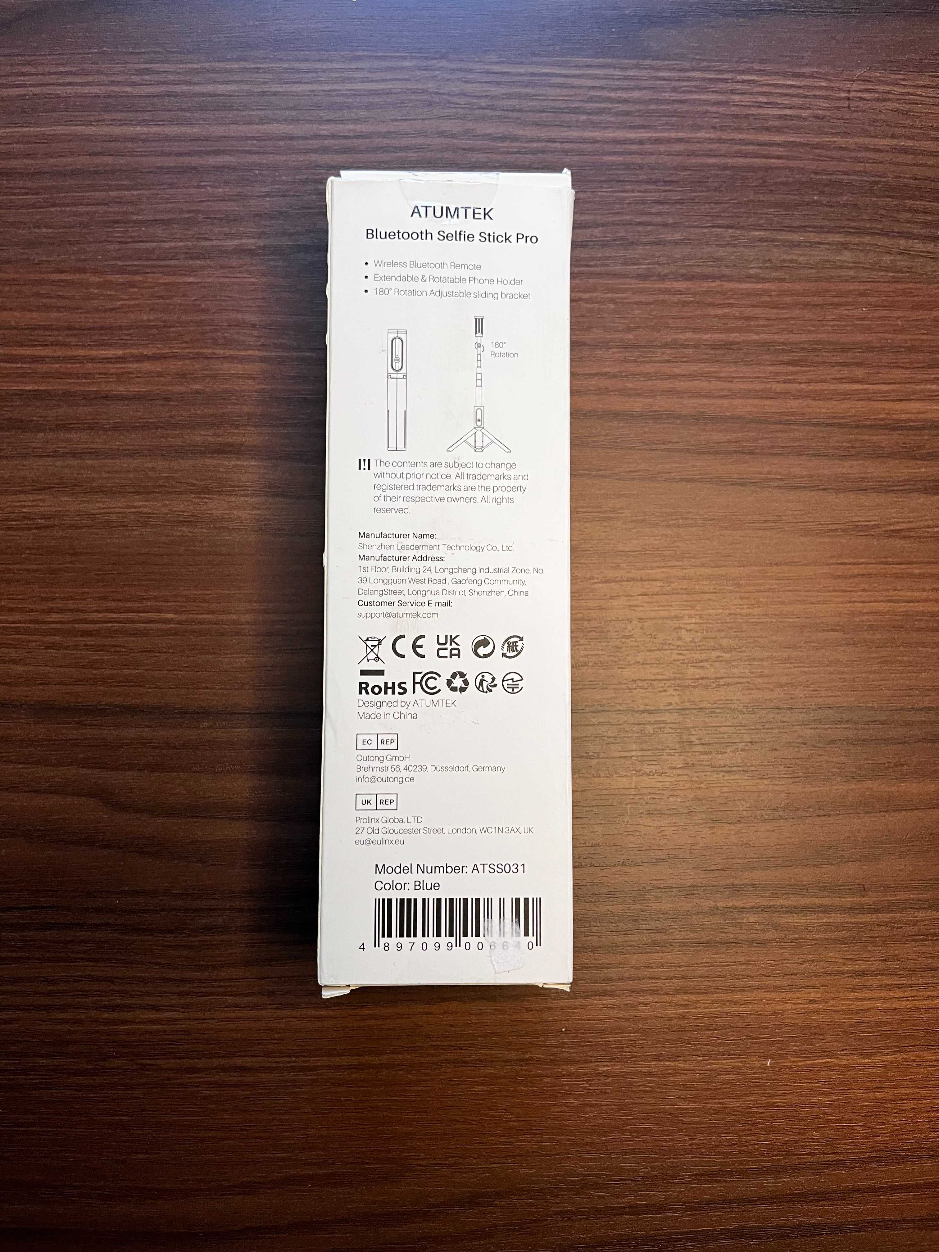 ATUMTEK Selfie Stick Tripod – Wysuwany Statyw 3 w 1 z Aluminium