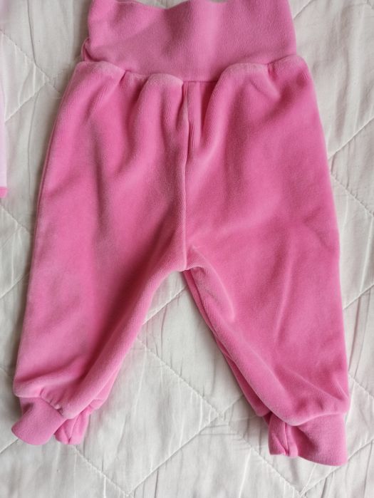 Komplet dres welurowy różowy rozm. 68