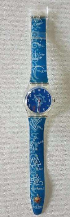 Relógio Euro 2004 Swatch azul Original