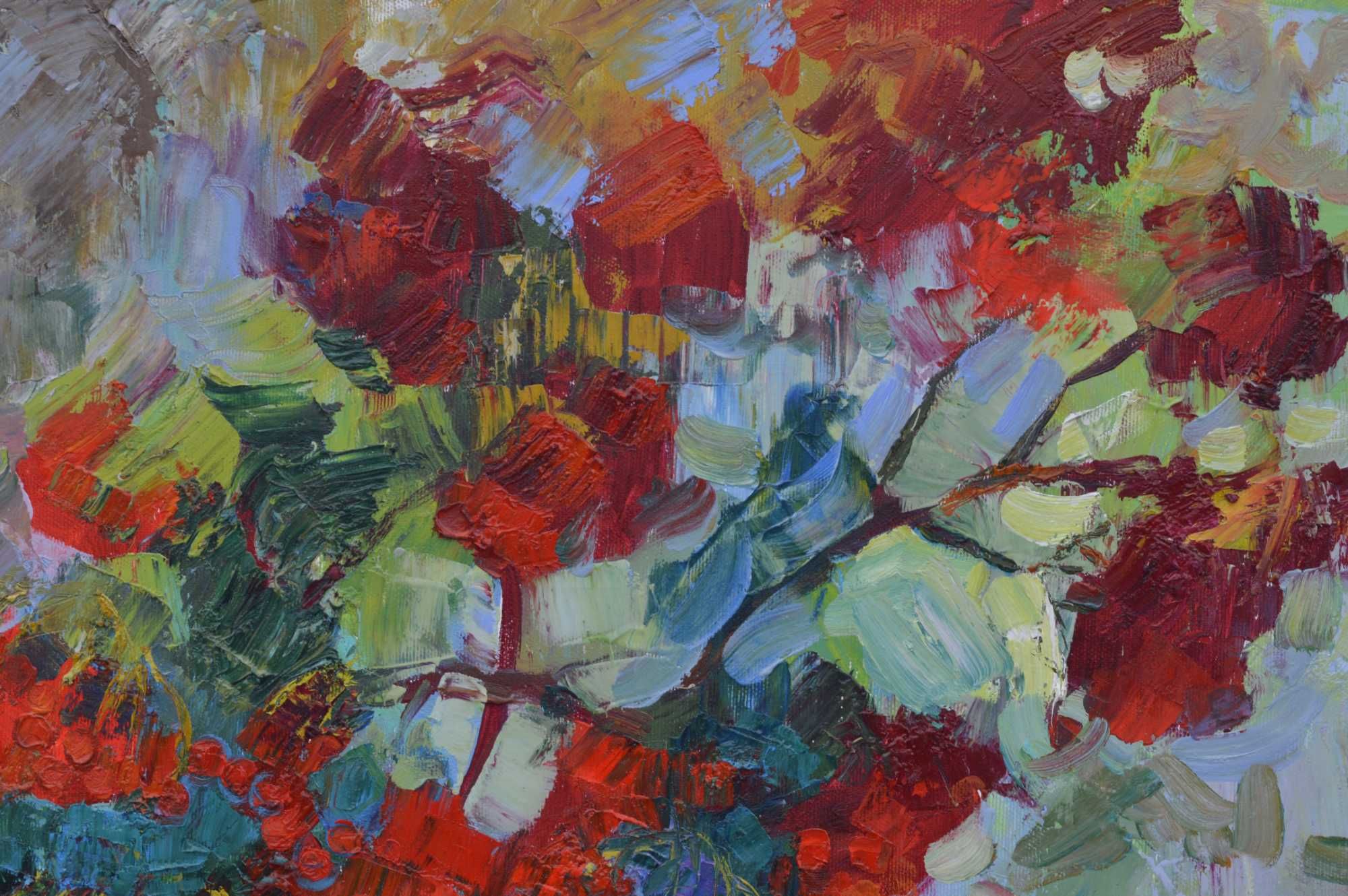 Картина "Калина та чорнобривці" 2015 р. Добрякова Д.В.