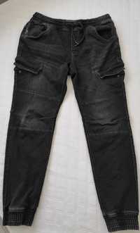 Czarne spodnie męskie jeansowe r L