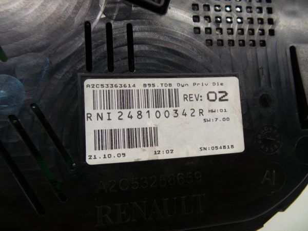 Quadrante / painel de instrumentos RENAULT Megane III Coupé (DZ0/1_)