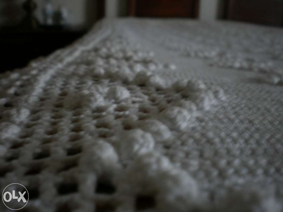 Colcha em crochet feita à mão