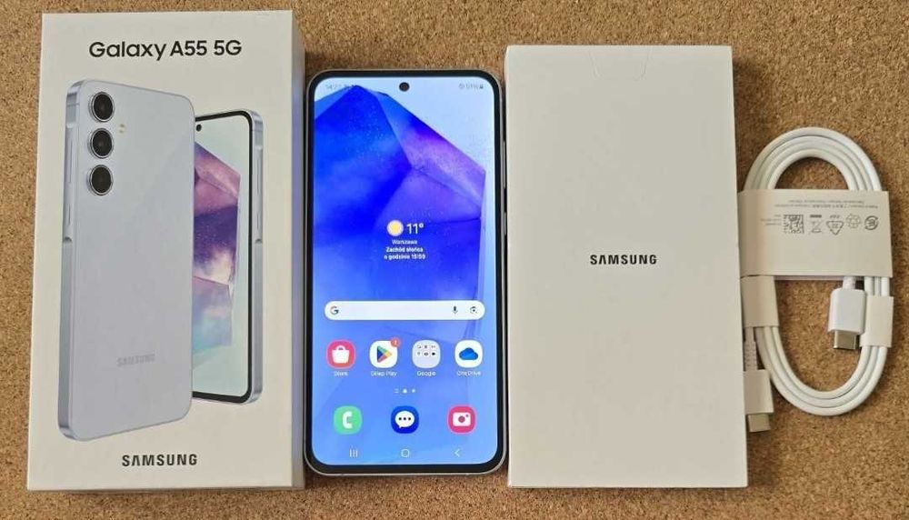 Samsung Galaxy A55 5G SM-A556 B/DS 8GB/128GB IceBlue Folia Nowy Gwaran