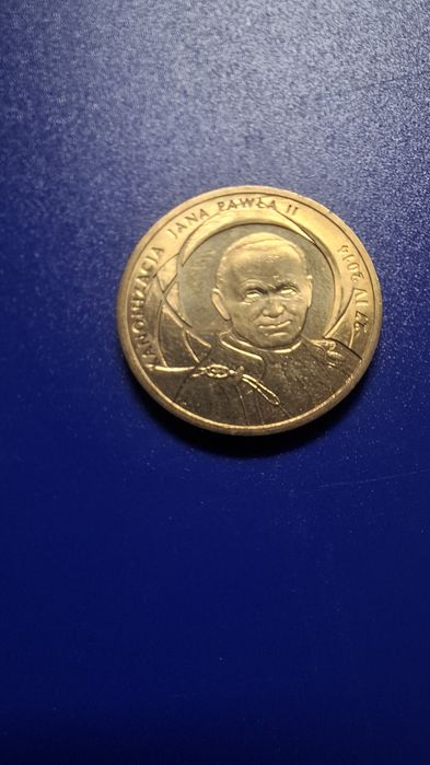 2 zł Kanonizacja Jana Pawła ll - moneta okolicznościowa mennicza