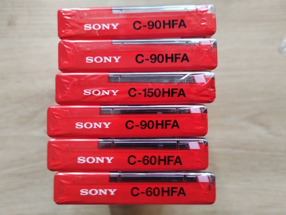 6 аудіо касет SONY HF 90,60,150 хвилин ,нові, однім лотом