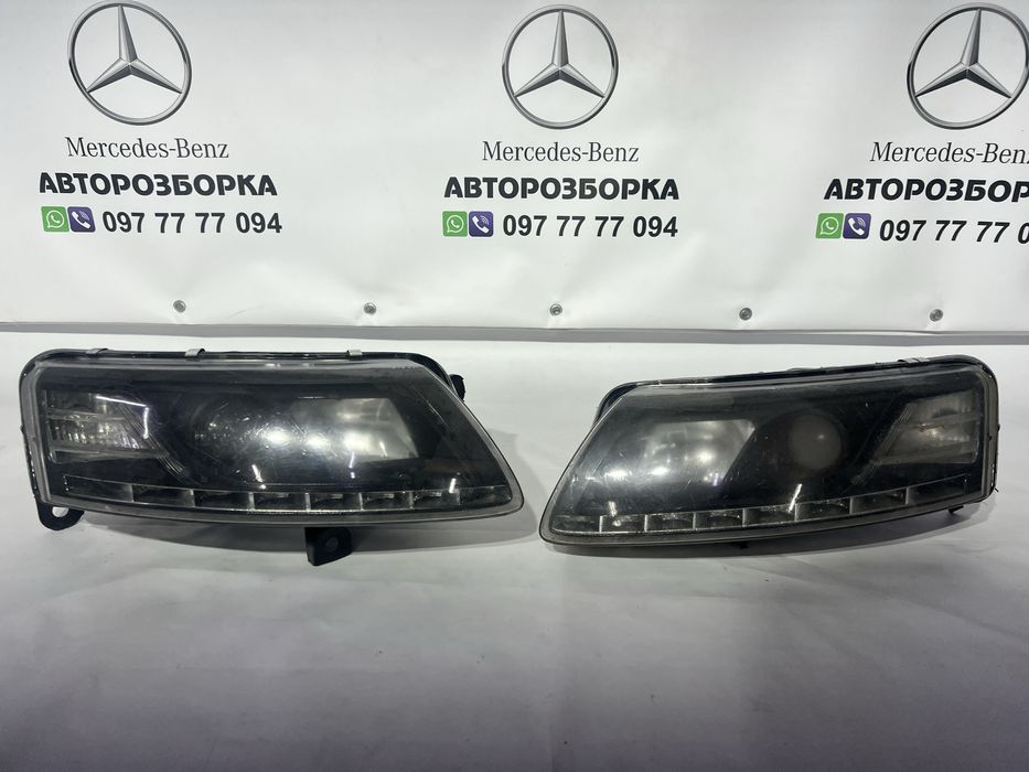 Передние фары тюнинг SONAR LED оптика Audi A6 C6 права ліва фара Ауди