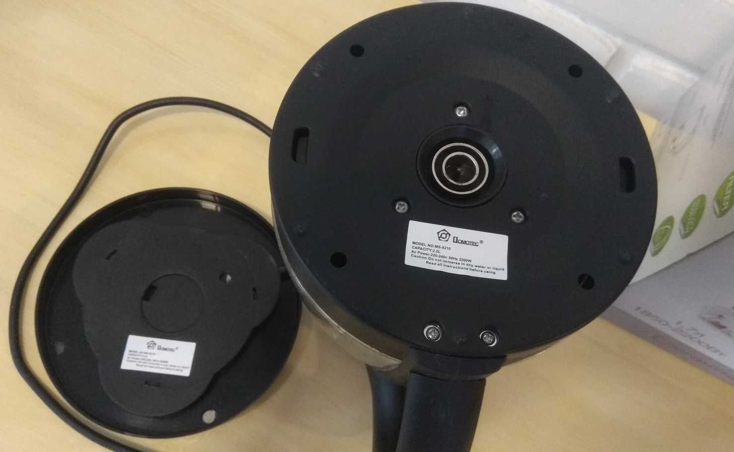 Чайник с длинным кабелем, RGB подсветкой, 2.2 л, 2 кВт Domotec