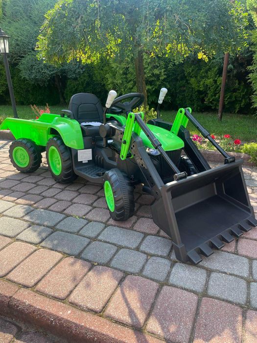 Traktor na akumulator 12V 2x45W z przyczepką i łyżką PILOT Ciągnik