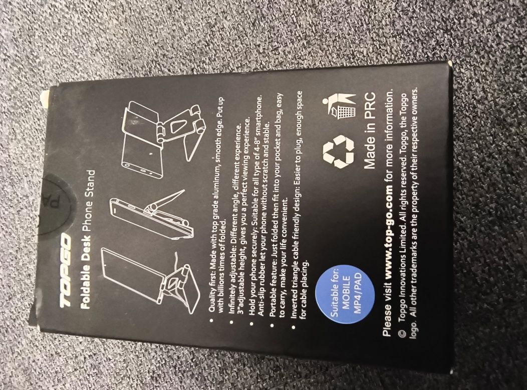 Stojak metalowy na telefon ToPgo skladany