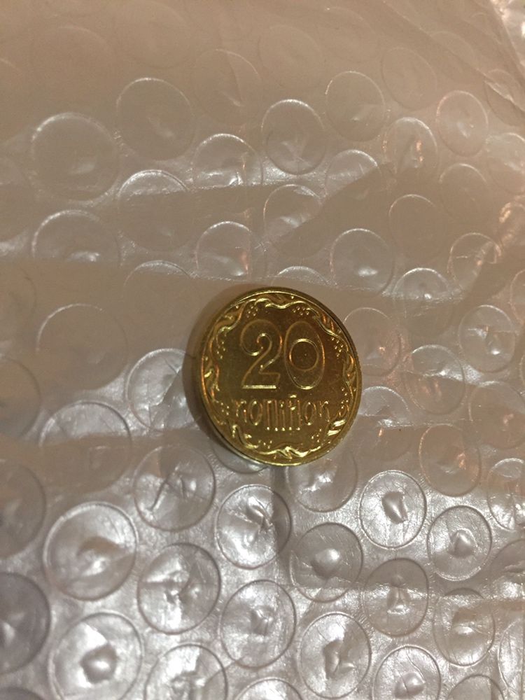 Монета 20 копеек Украина очень редкая 1992г новая блестит