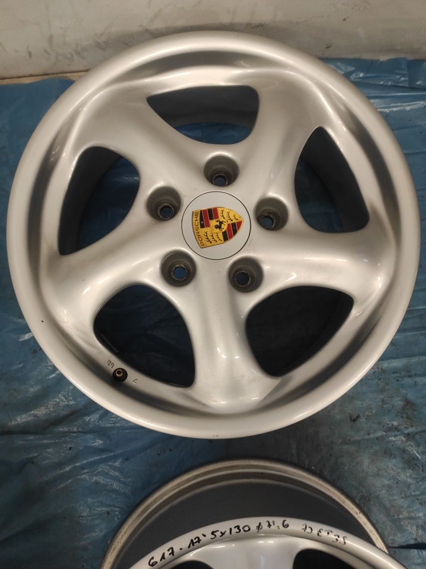 617 Felgi aluminiowe PORSCHE R 17 5x130 otwór 71,6 Bardzo Ładne