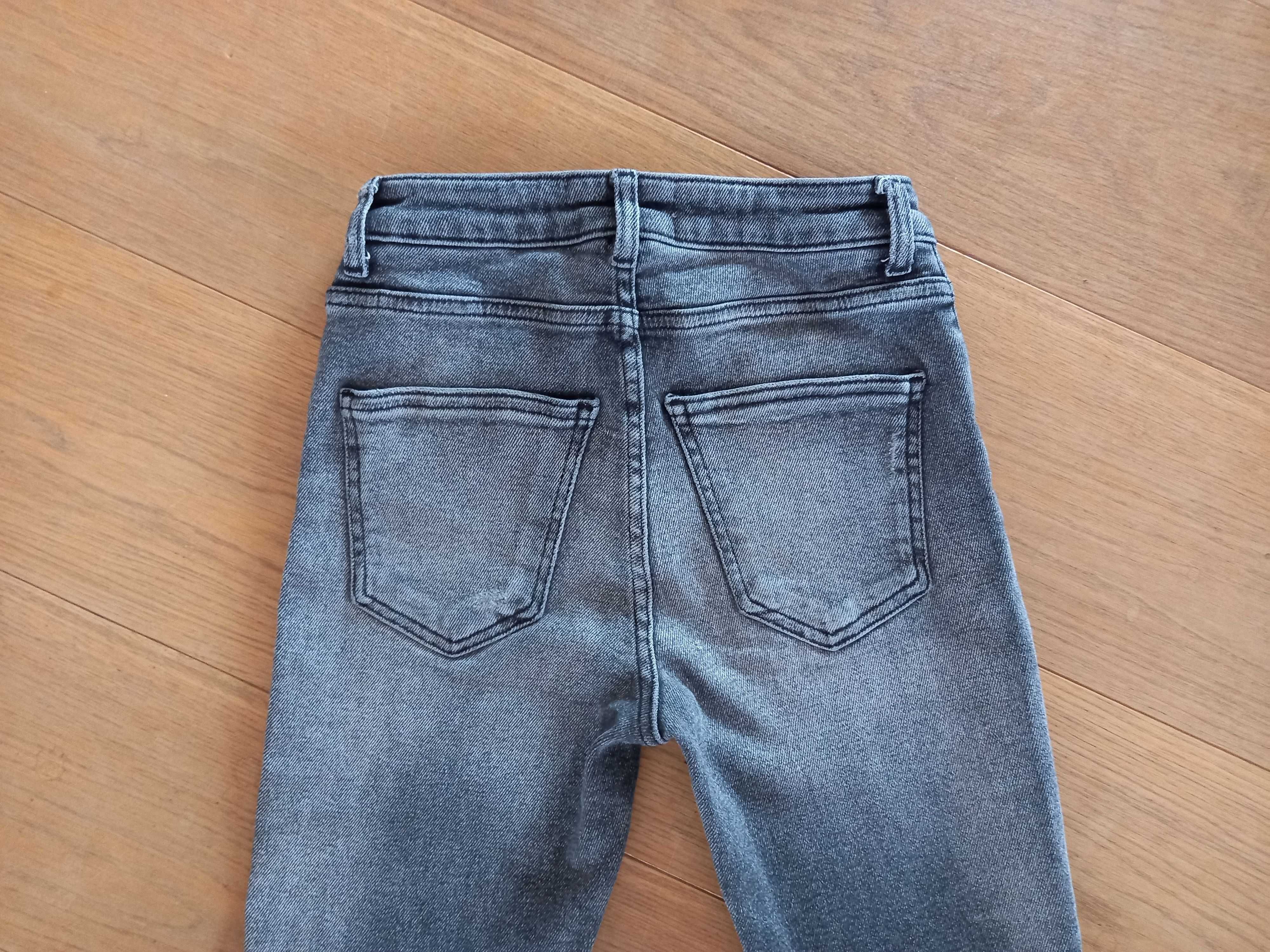 ZARA szare spodnie jeans skinny r. 34 / XS