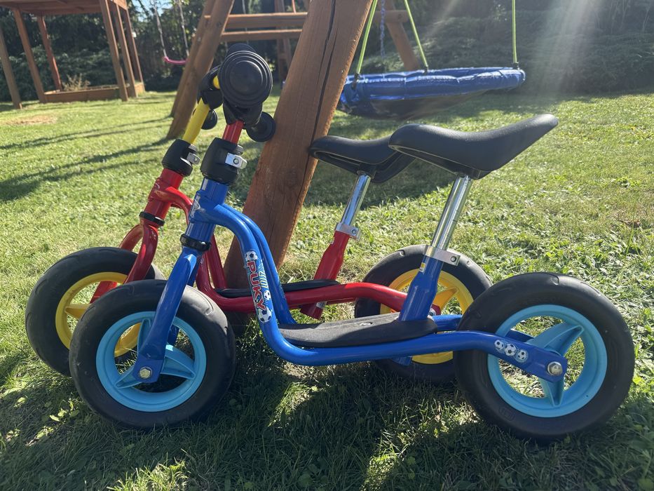 rowerek biegowy Puky niebieski i czerwony