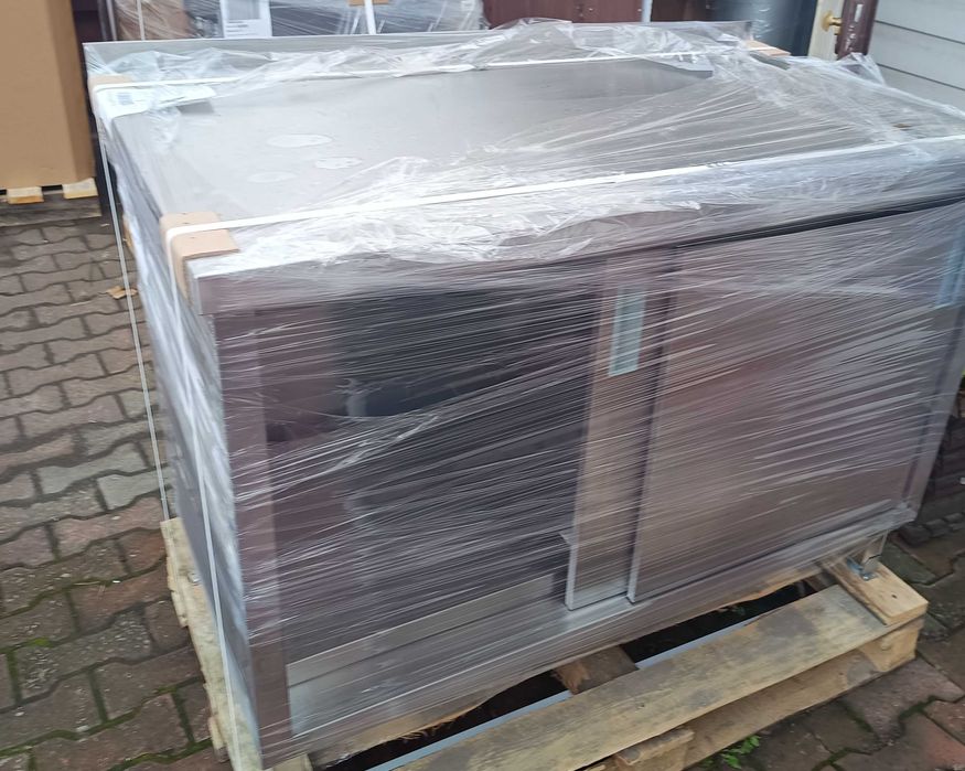 Stół nierdzewny  z drzwiami przesuwanymi 1200x700x850 plajta firmy