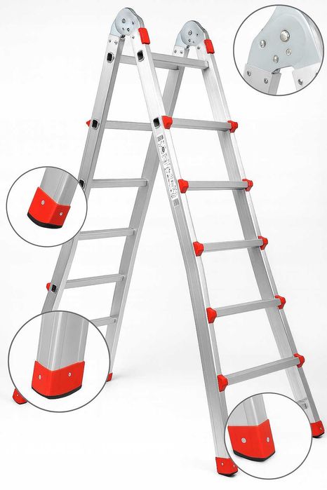 DRABINA WIELOFUNKCYJNA Przegubowa Składana Mocna 150KG 4x6 VERKE