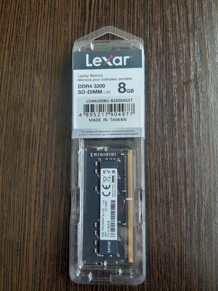 Пам'ять для ноутбука Lexar 8 GB SO-DIMM DDR4 3200 MHz (LD4AS008G)