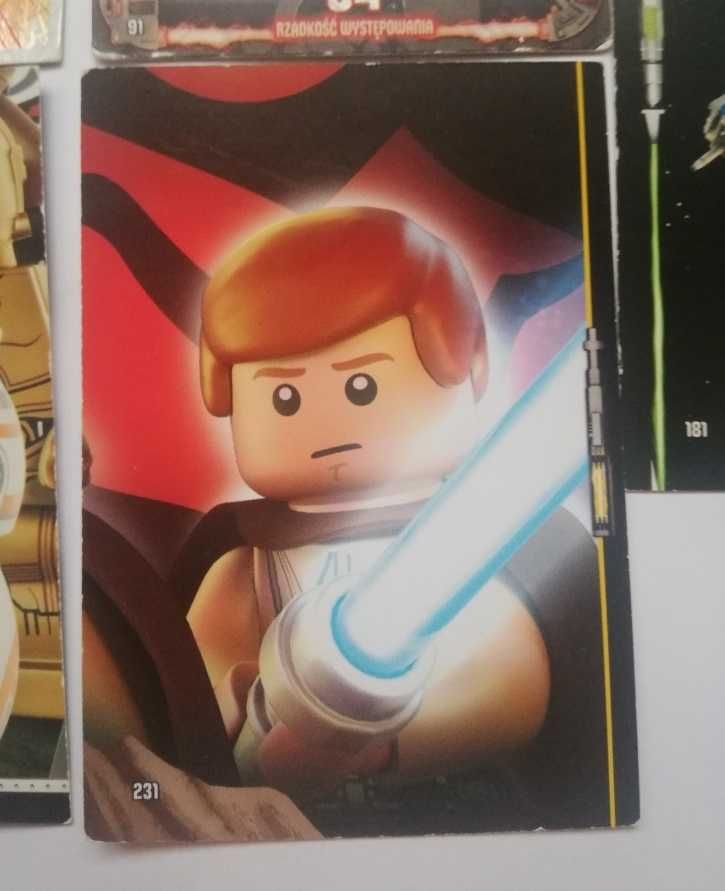 7 kart Lego Star Wars 2018 i 2019 karty Yoda Kylo Ren LE8