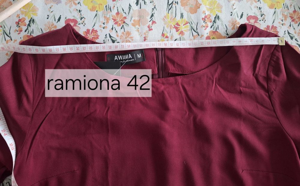 Nowa gotycka bordowa sukienka midi / mystic / soft goth / oversize /38