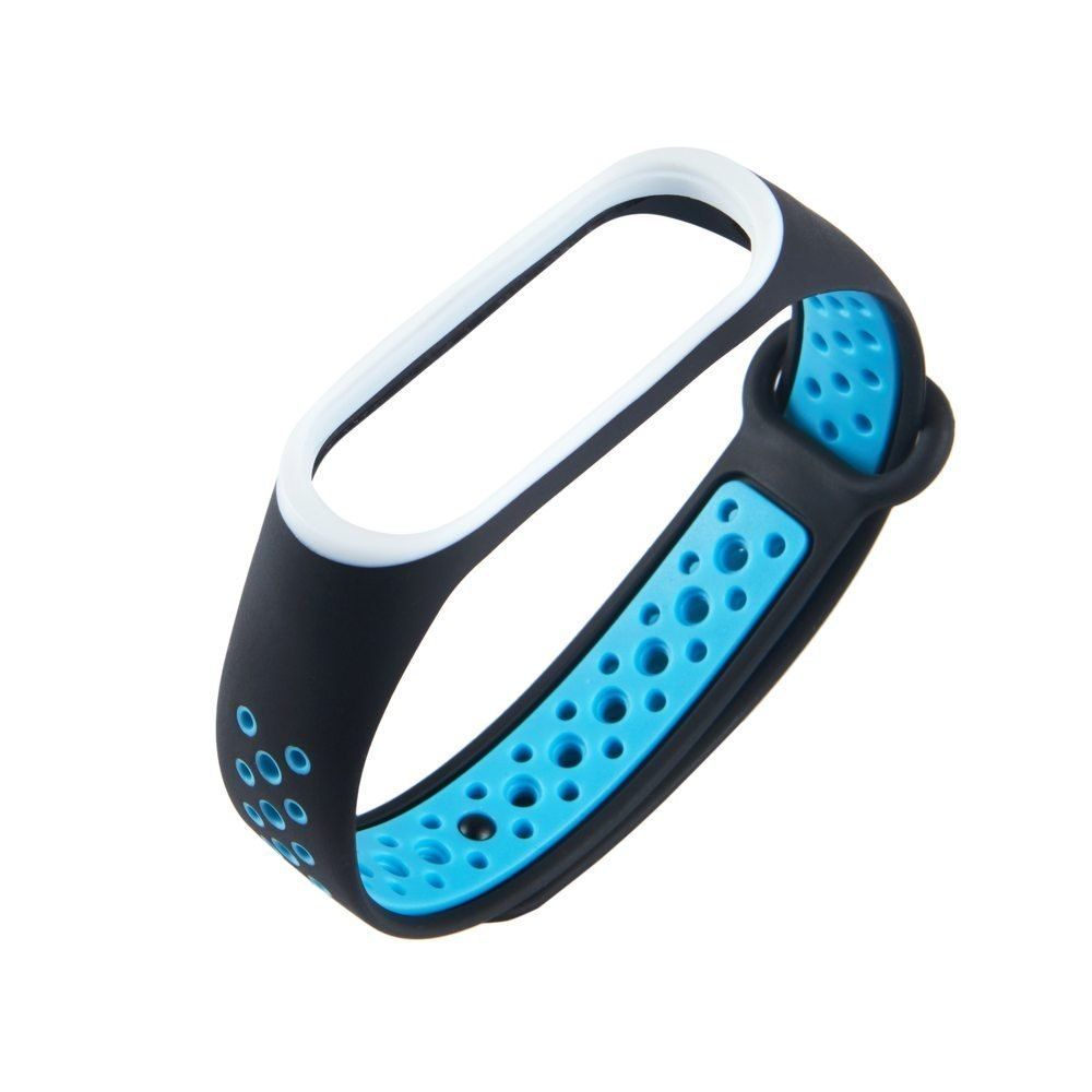 Silikonowa Opaska Xiaomi Mi Band 4 / Mi Band 3 Dots Czarno-Niebieski