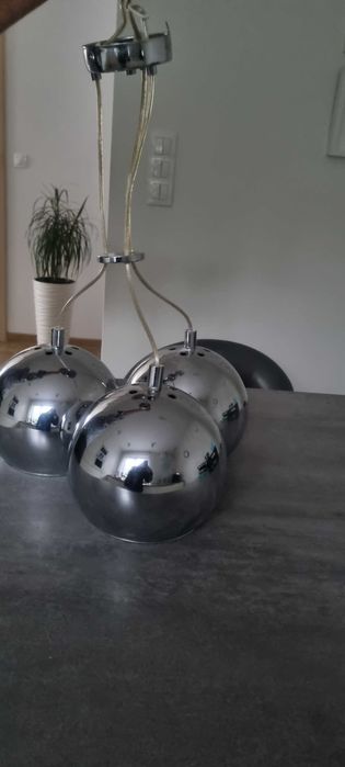 Lampa 3 kule chrom