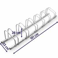 Solidny Stojak Rowerowy 6 Miejsc, Antykorozyjny, Metalowy*16136
