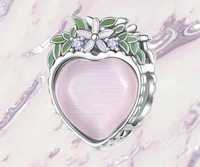 Charms do Pandora serce kwiaty srebro 925