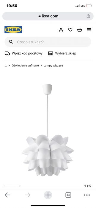 Klosz Ikea biały