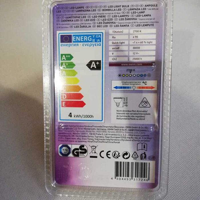 Żarówka LED GU5.3 12V