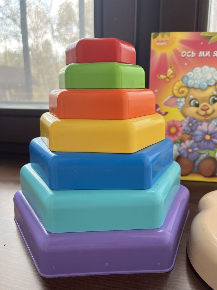 Розвиваючі іграшки пірамідка сортер подарунок