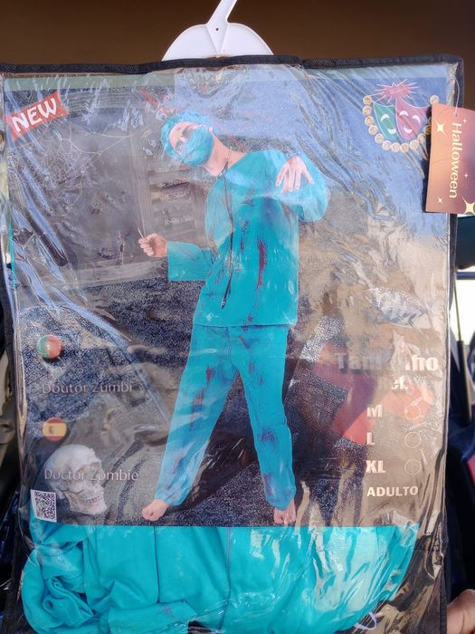 Fato de Halloween/Carnaval DOUTOR ZOMBIE Adulto (NOVO)