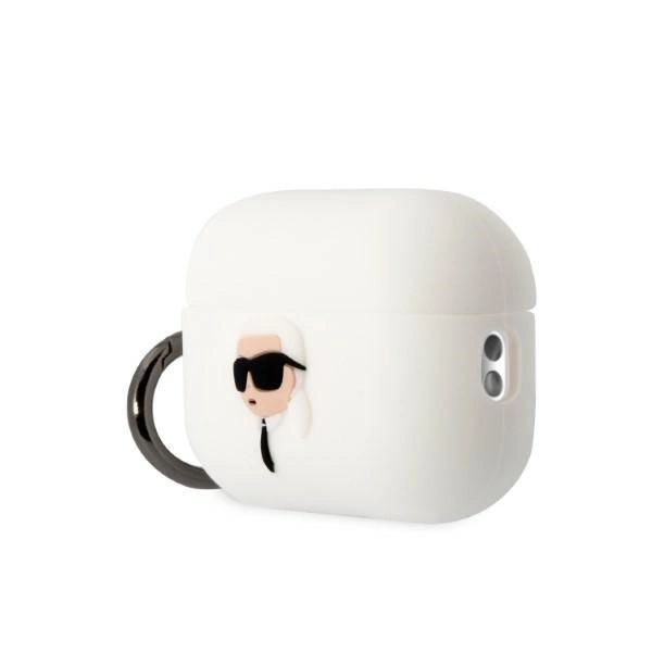 Etui Karl Lagerfeld Silicone Karl Head 3D na AirPods Pro 2 - białe