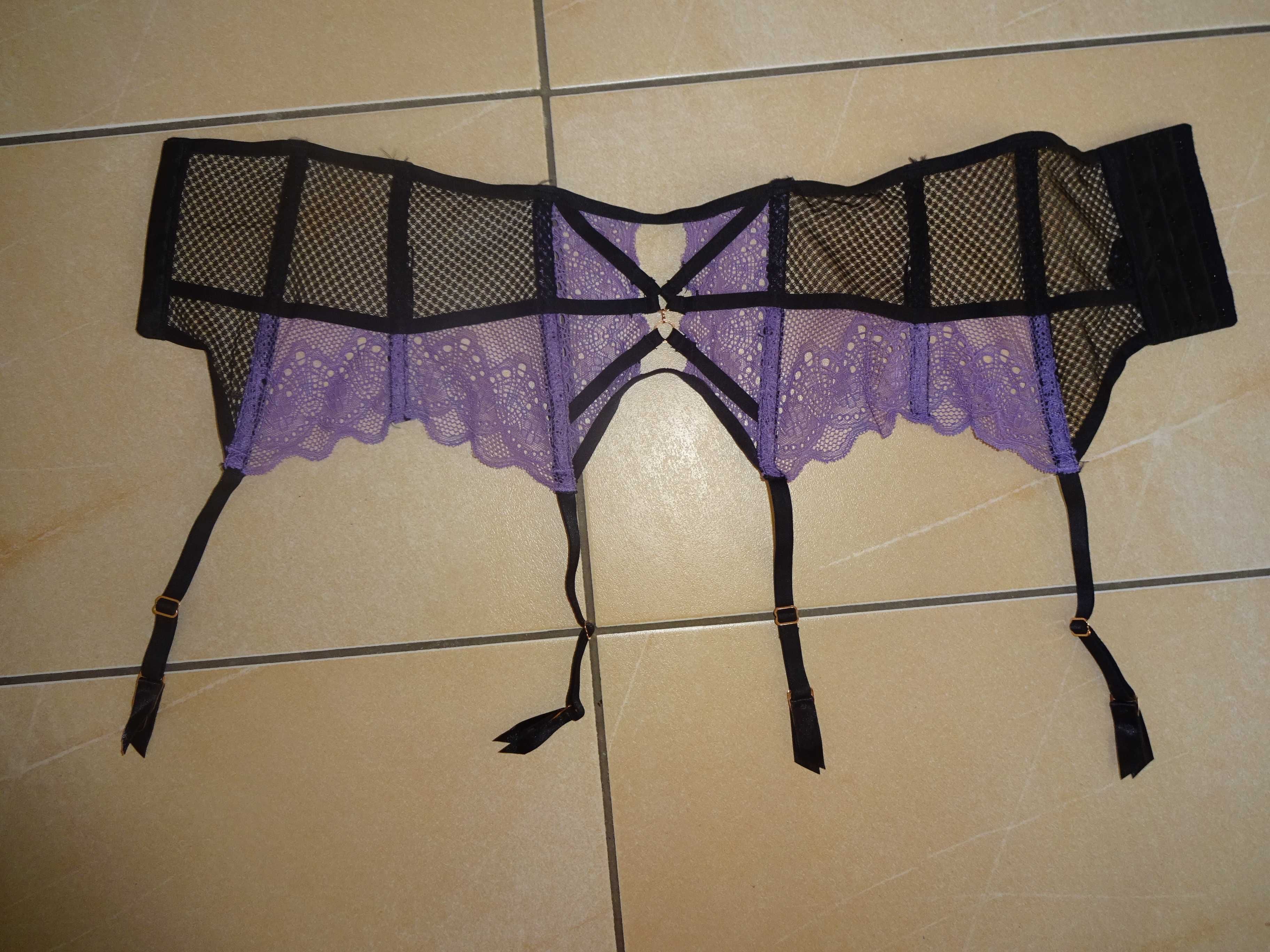 ANN SUMMERS koronkowy szeroki pas do pończoch OKAZJA S