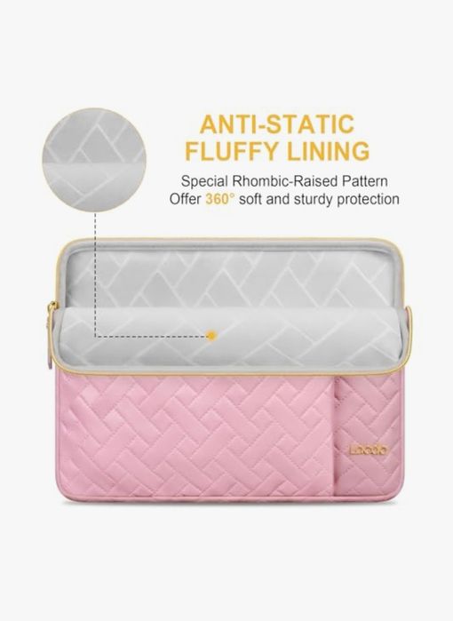 Etui na laptop LACDO 13-15 cali, różowe, wodoodporne