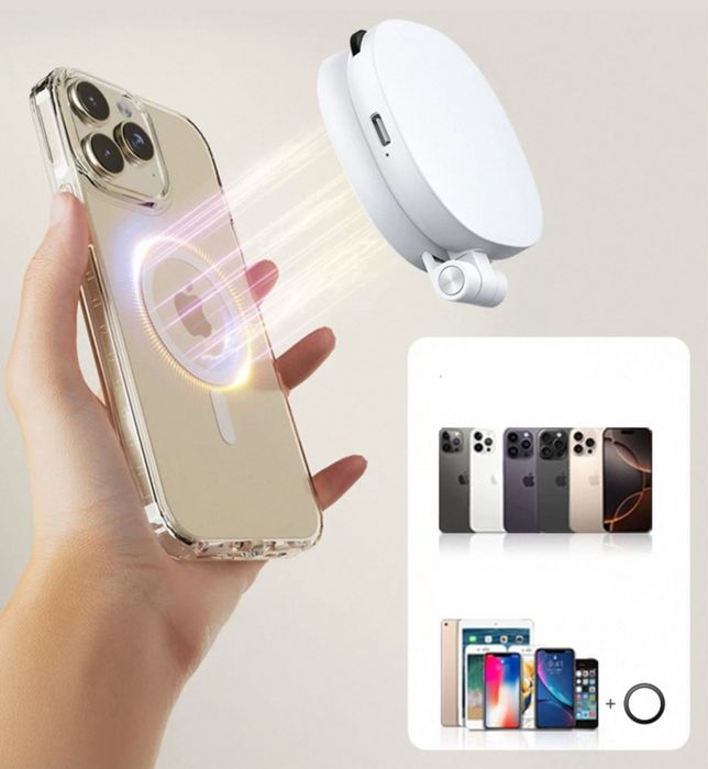 Магнітний селфі-ліхтарик для iPhone, миттєве кріплення до MagSafe