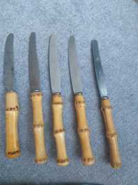 Firmowe,dizajnerskie noże z rączkami bambusowymi