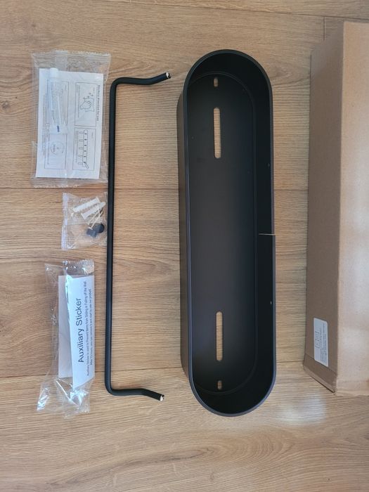 Półka łazienkowa, 38x6 cm, czarna